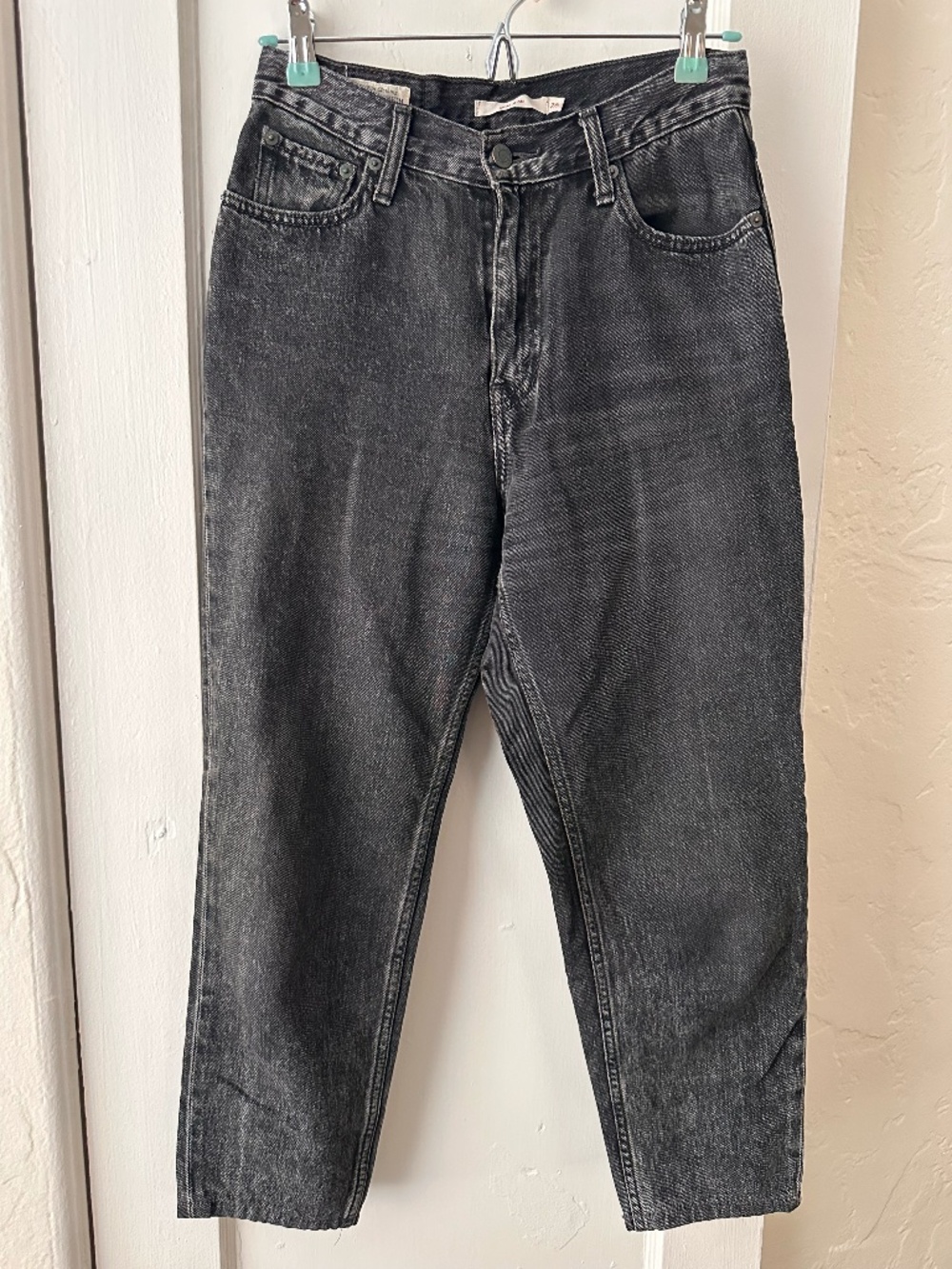 Levi's Women's "Mom Jeans" Black Acid Wash Size 26